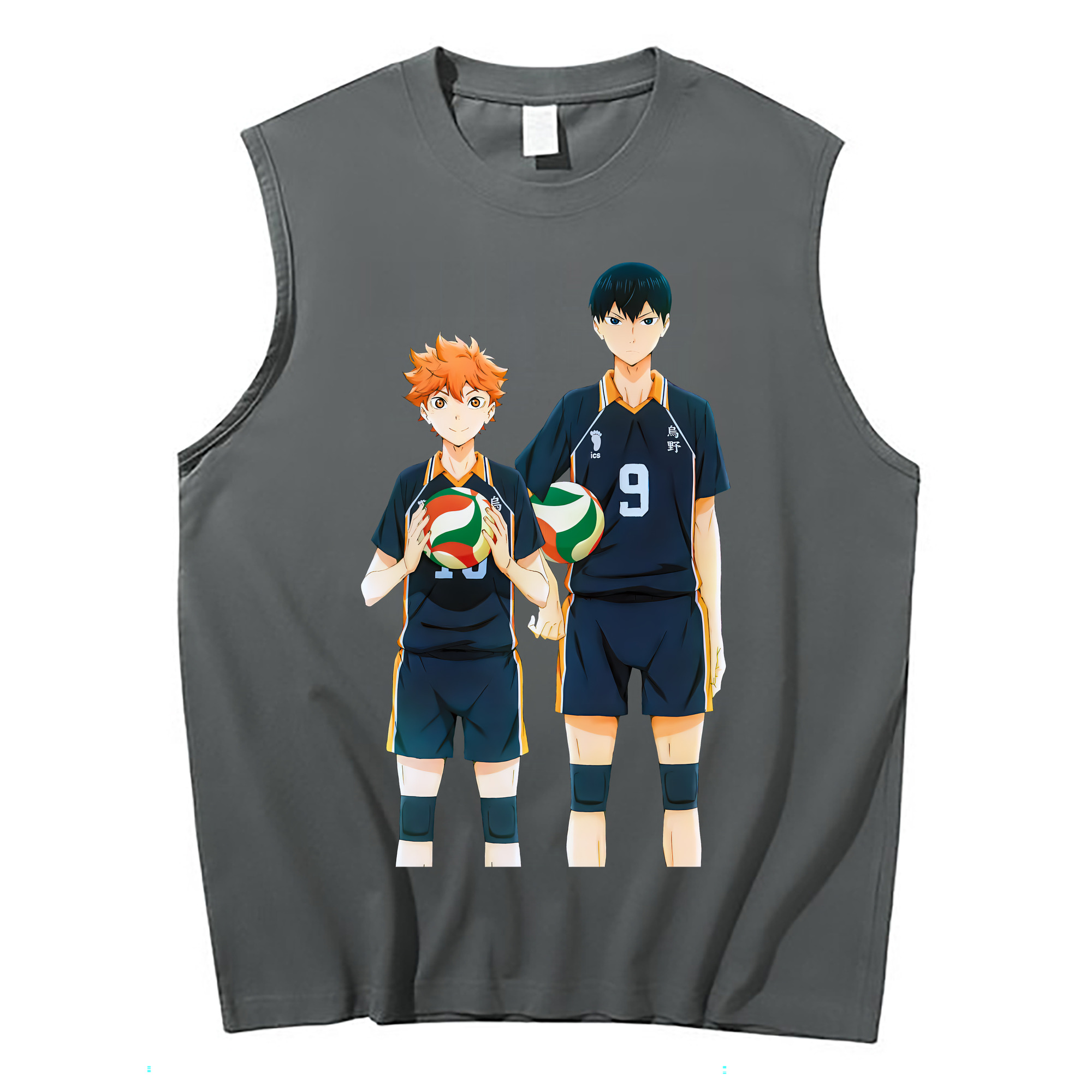 （画像用） ハイキュー!! Haikyu!! コットン100％タンクトップ（フロントプリント）